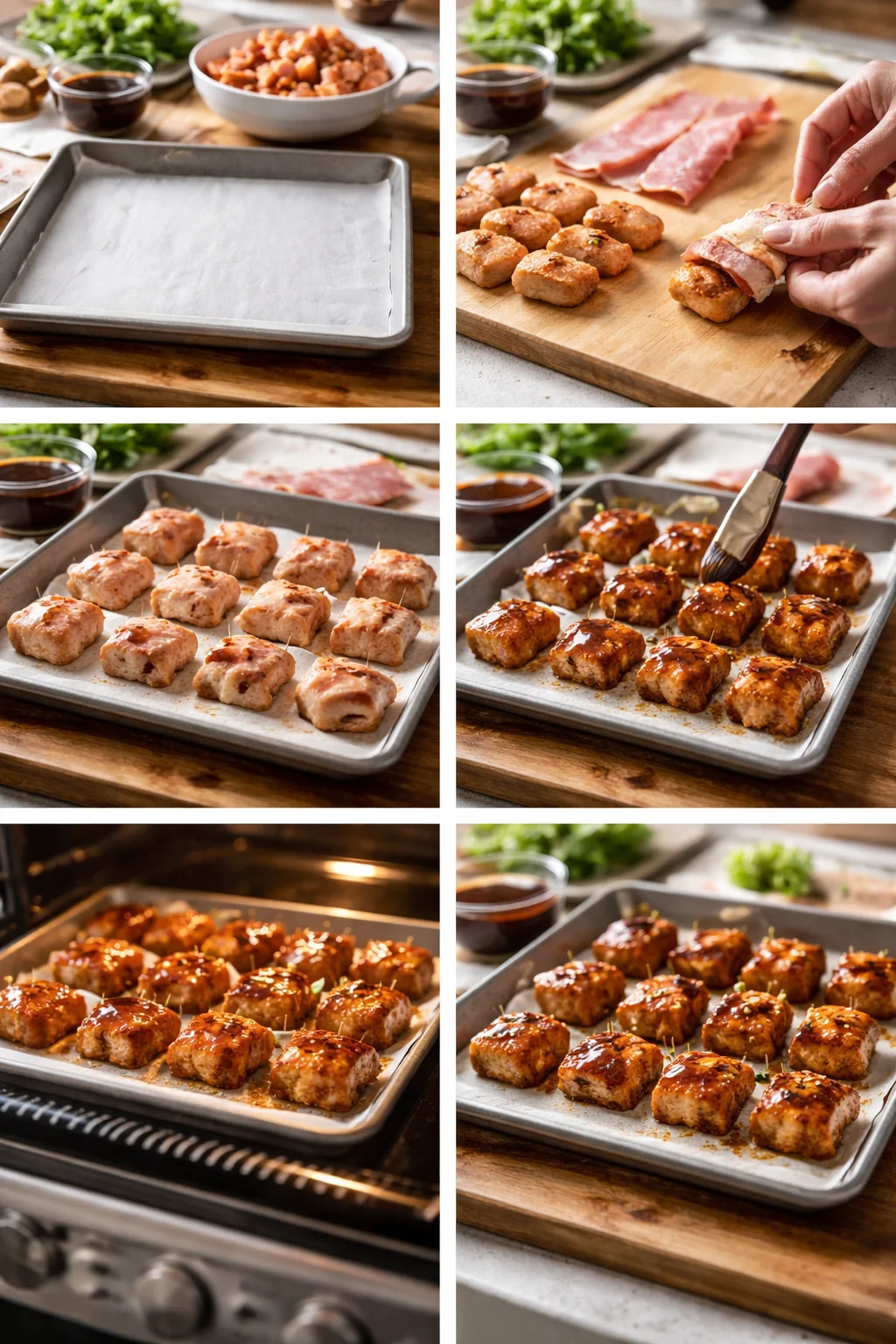 Bacon Wrapped Chicken Teriyaki Bites