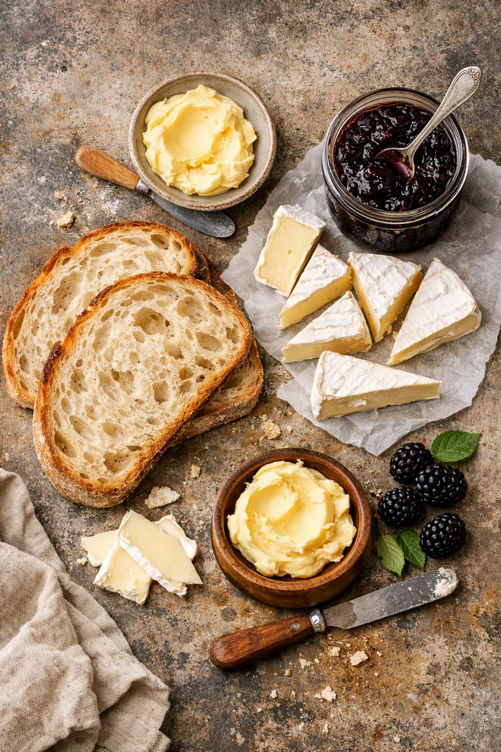 Brie & Blackberry Jam Grilled Cheese