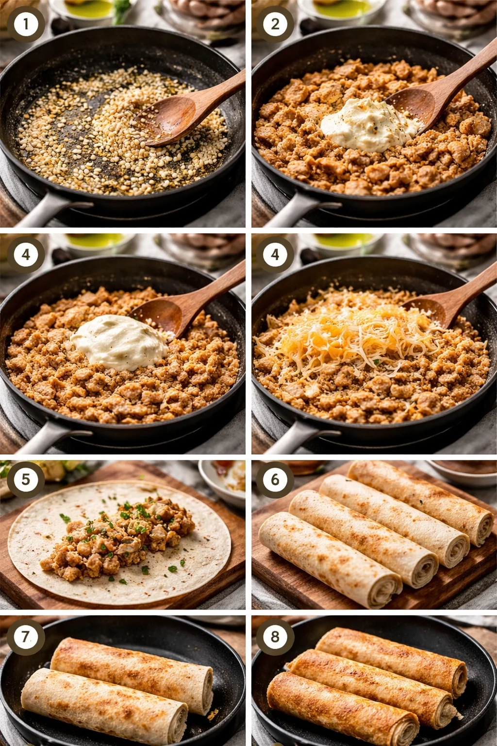 Cheesy Garlic Chicken Wraps