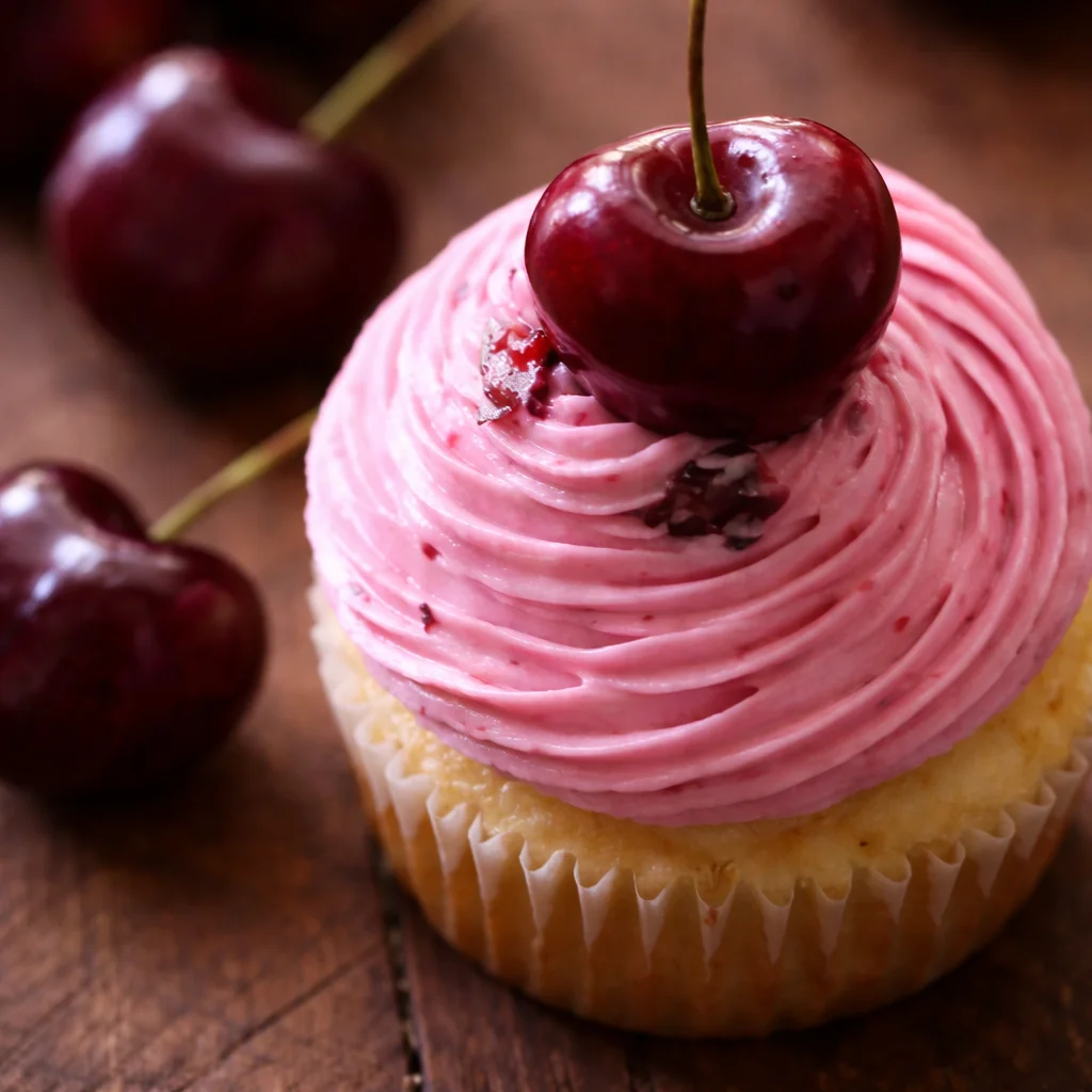 Delicious homemade cherry frosting recipe for cakes and cupcakes with vibrant flavor.
