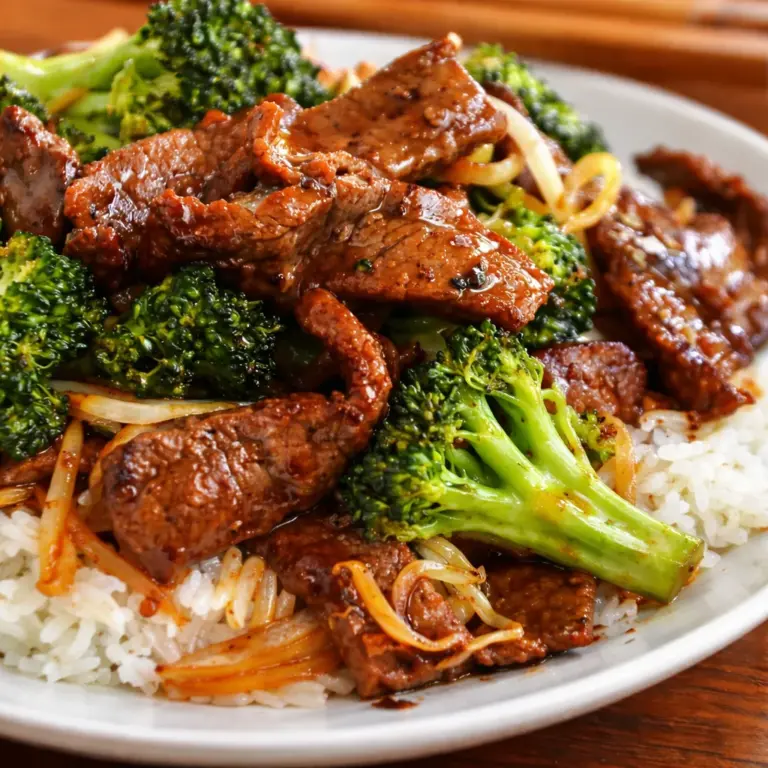 Delicious Chinese Beef and Broccoli stir-fry with tender beef and vibrant broccoli