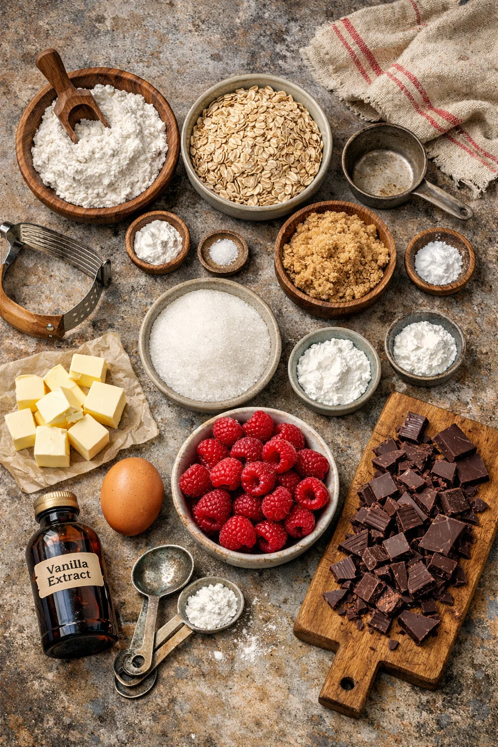 Chocolate Raspberry Crumb Bars