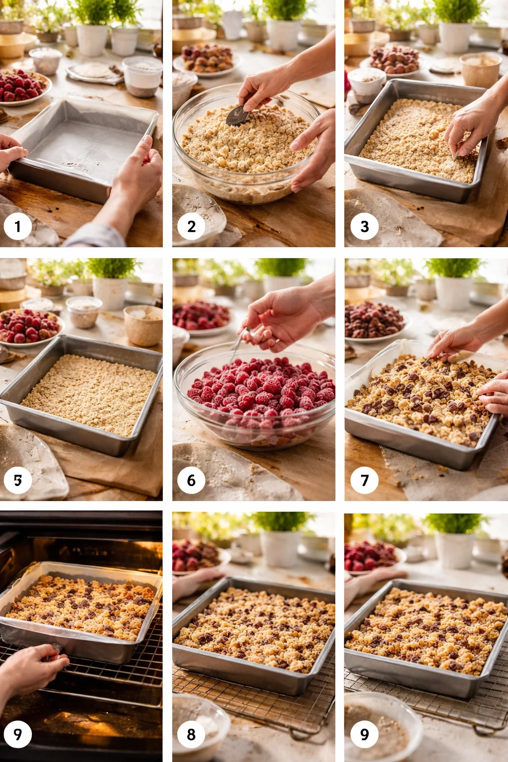 Chocolate Raspberry Crumb Bars