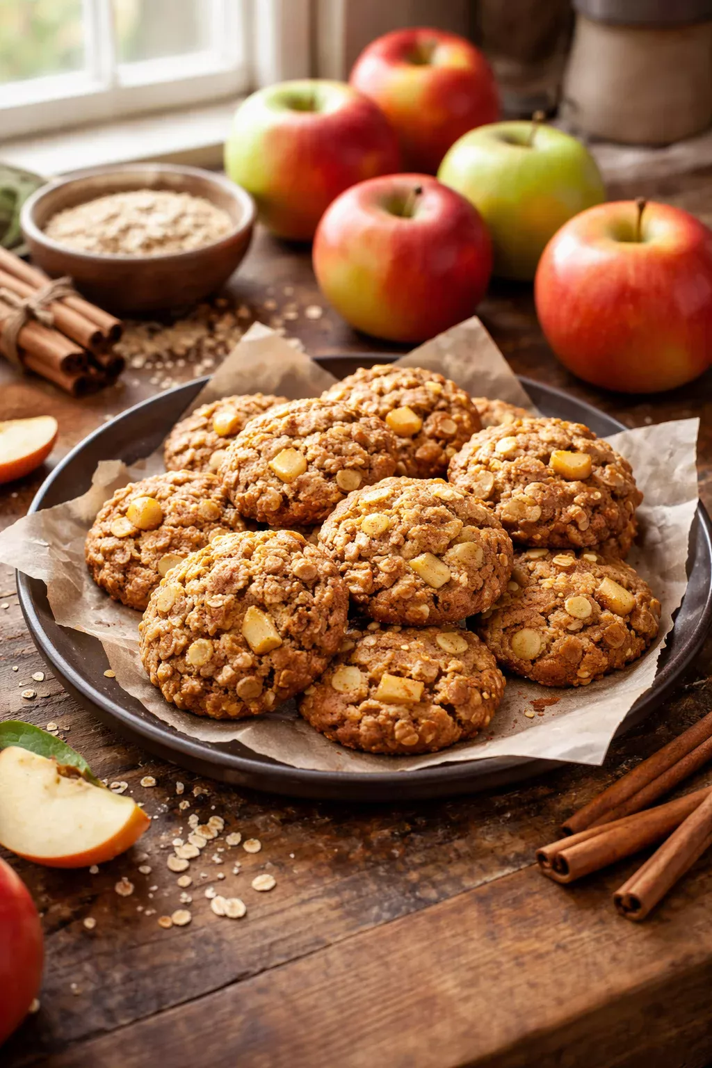 FRESH APPLE OATMEAL COOKIES