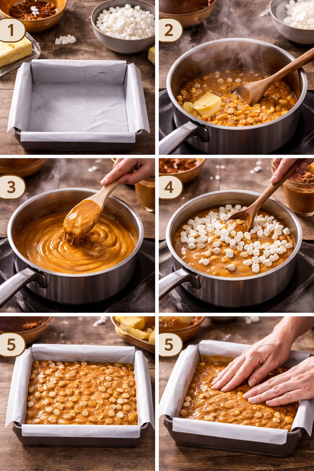 Peanut Butter Marshmallow Squares