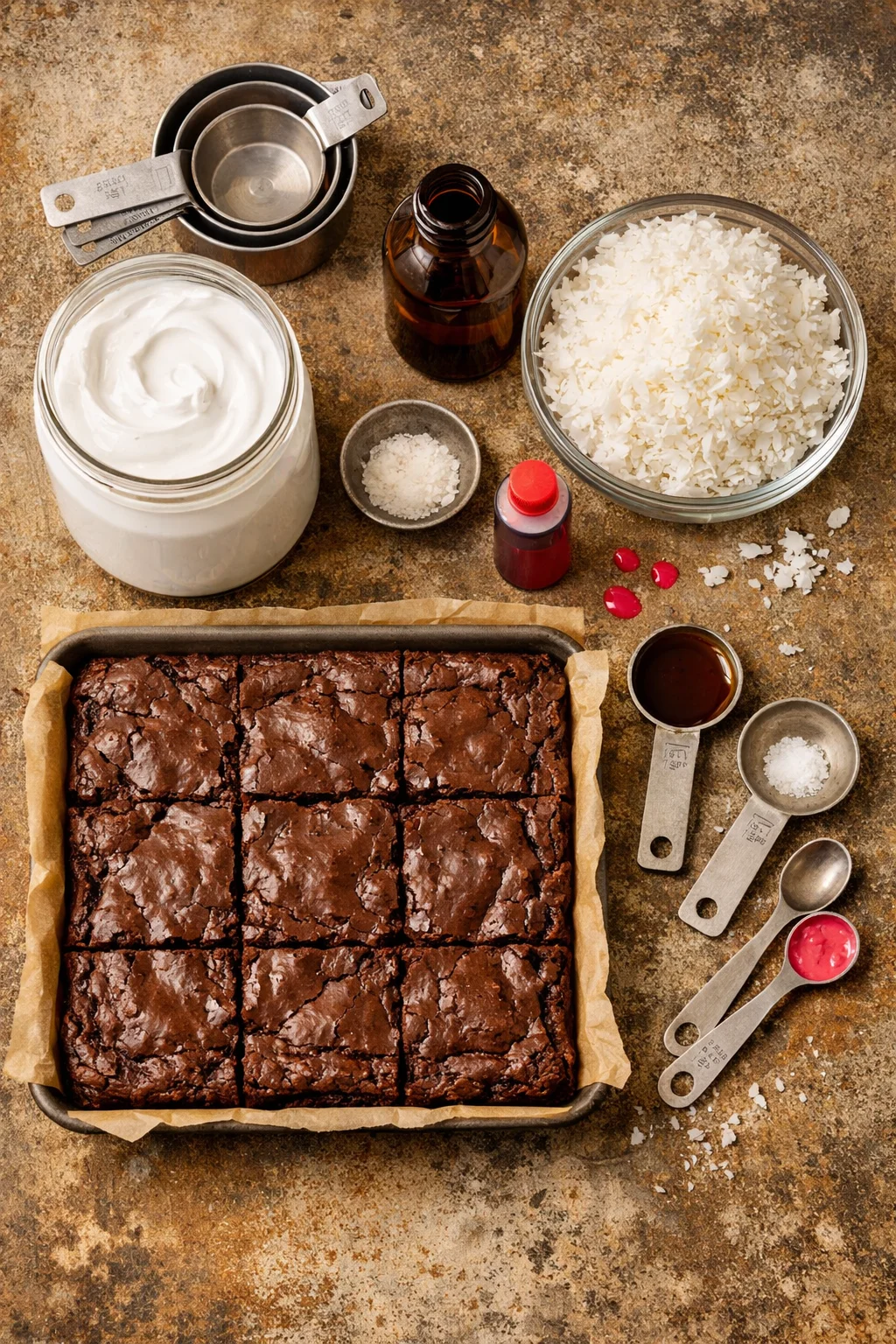 Sno Ball Brownies (Marshmallow Pink Coconut Brownies)