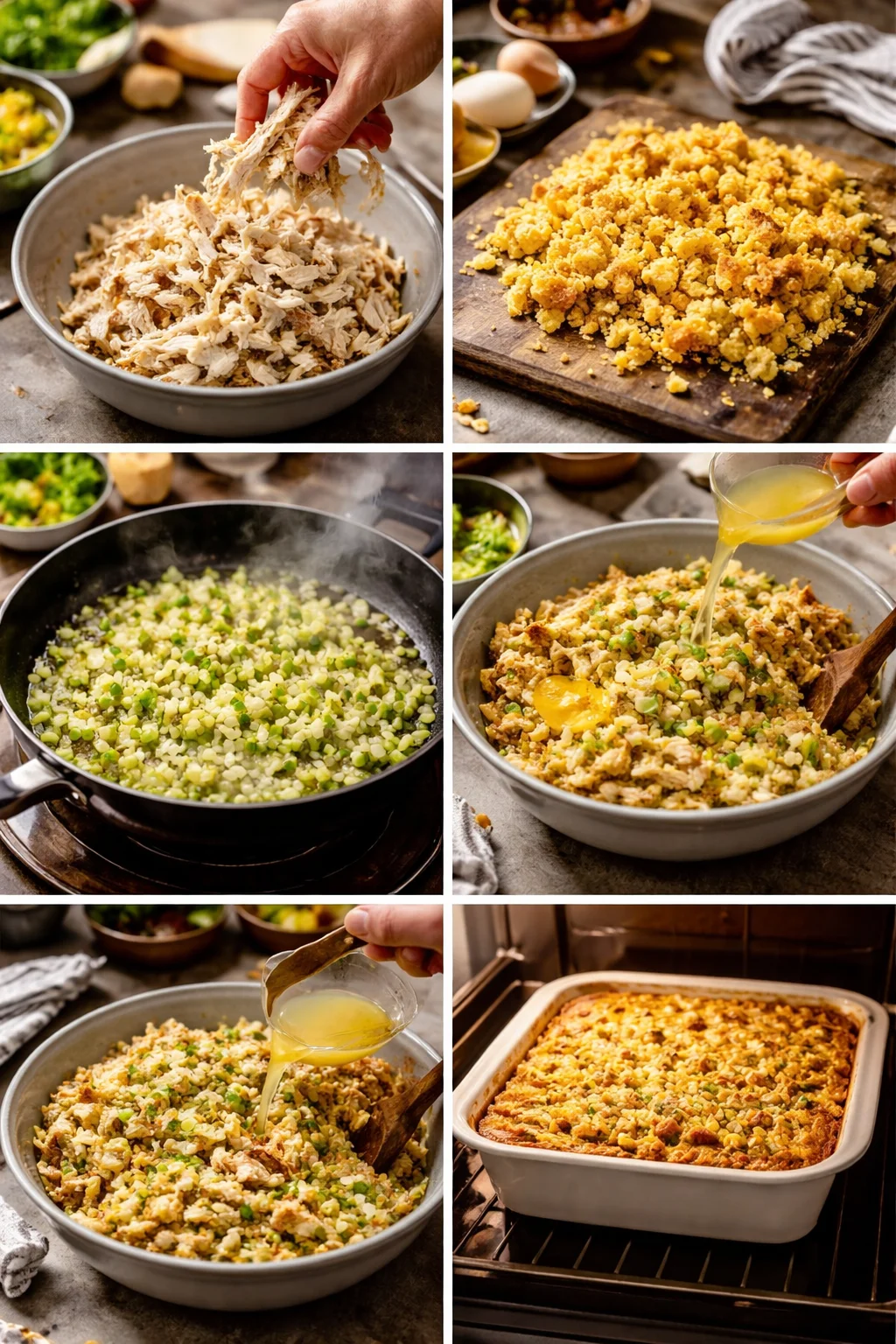 Southern Chicken & Dressing Casserole