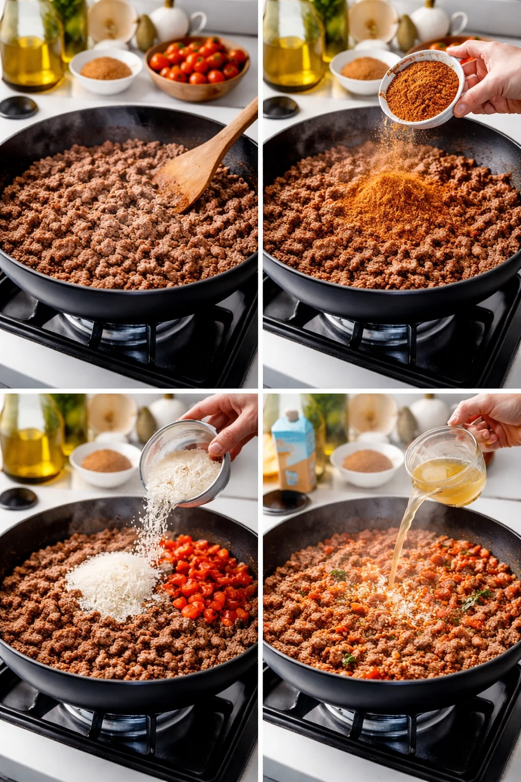 Taco Rice with Queso