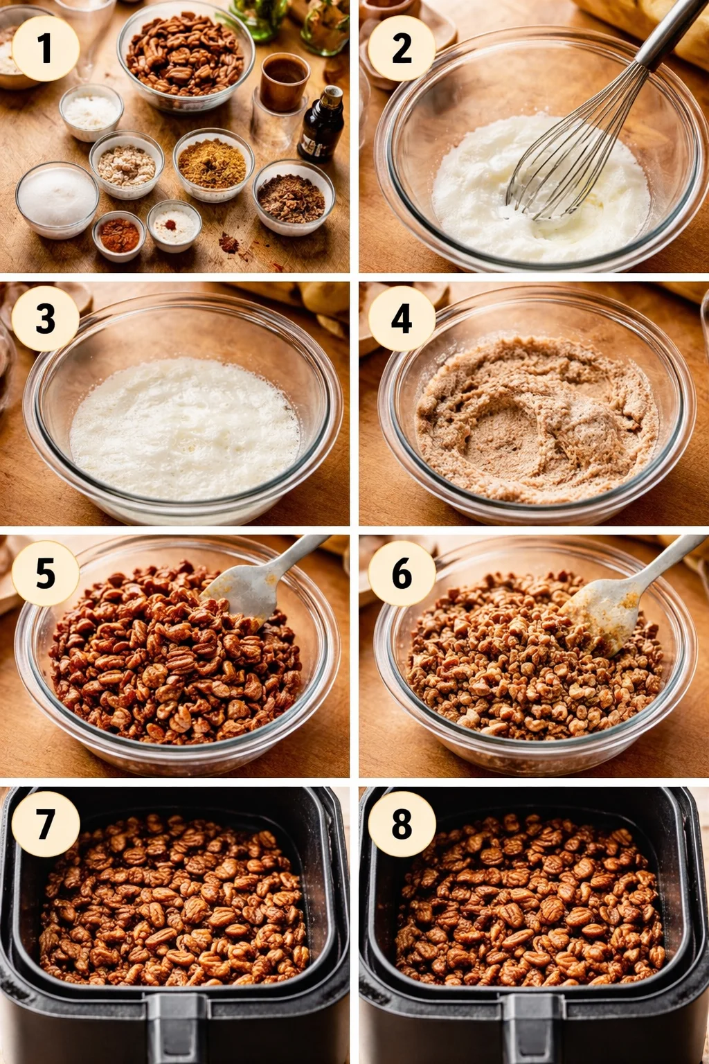 Air Fryer Candied Pecans