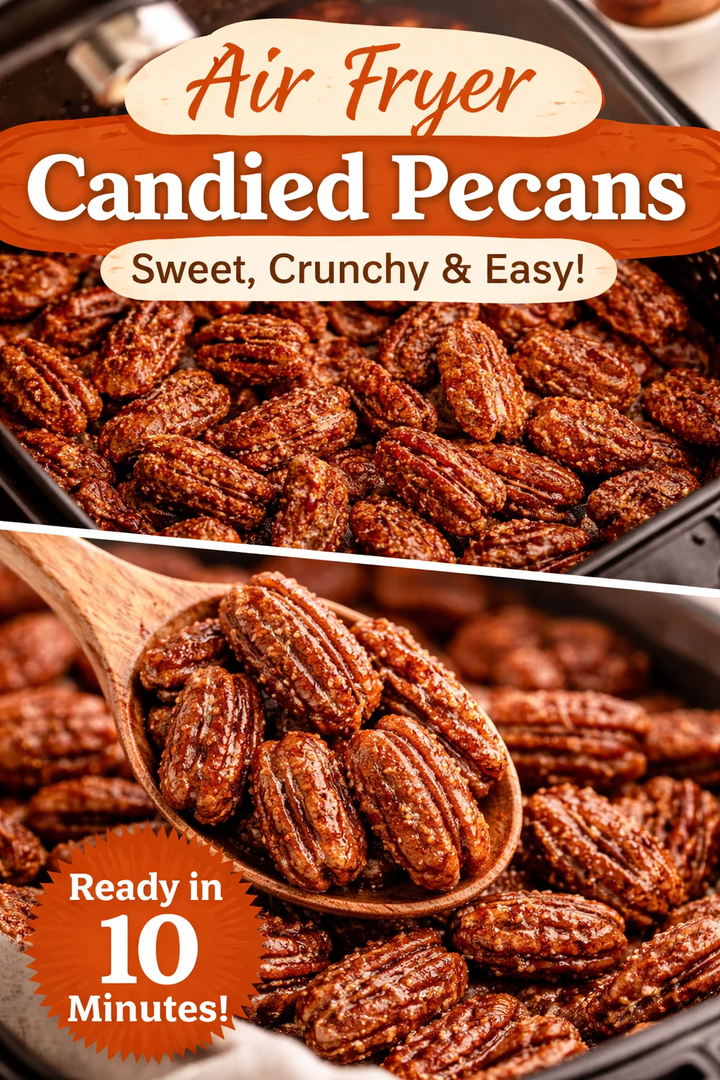 Air Fryer Candied Pecans