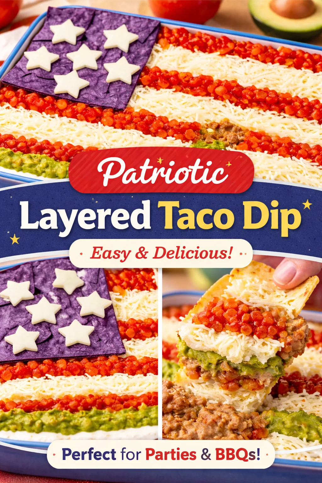 American Flag 7-Layer Dip