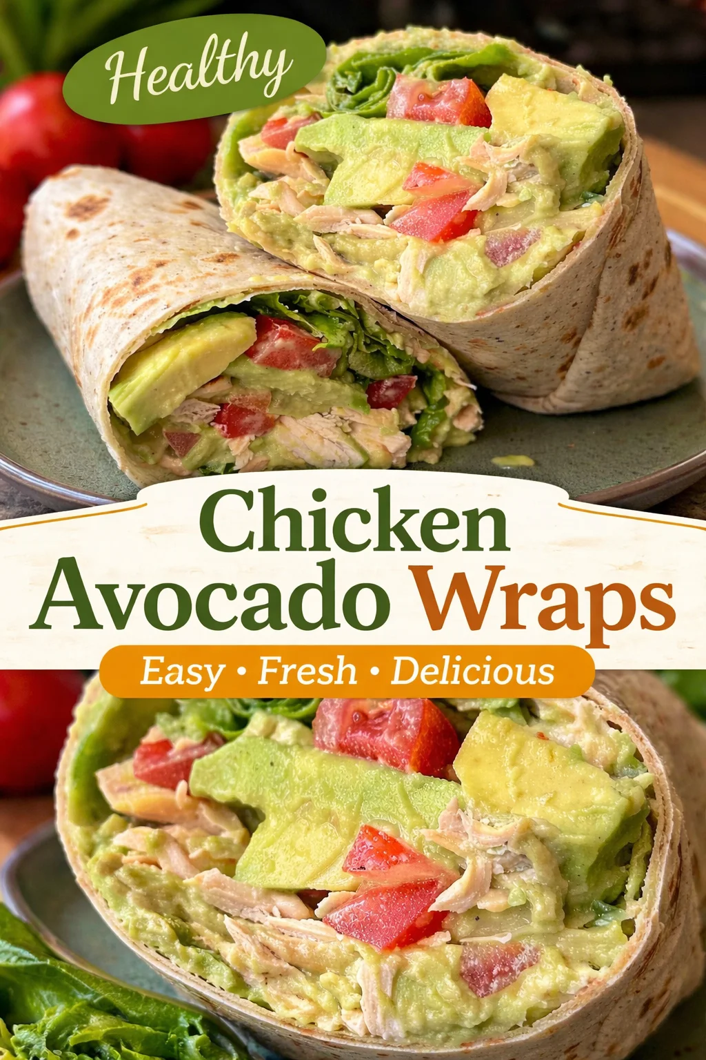Avocado Chicken Salad Wrap