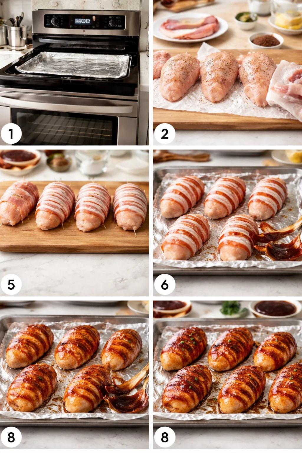 Bacon Wrapped BBQ Chicken