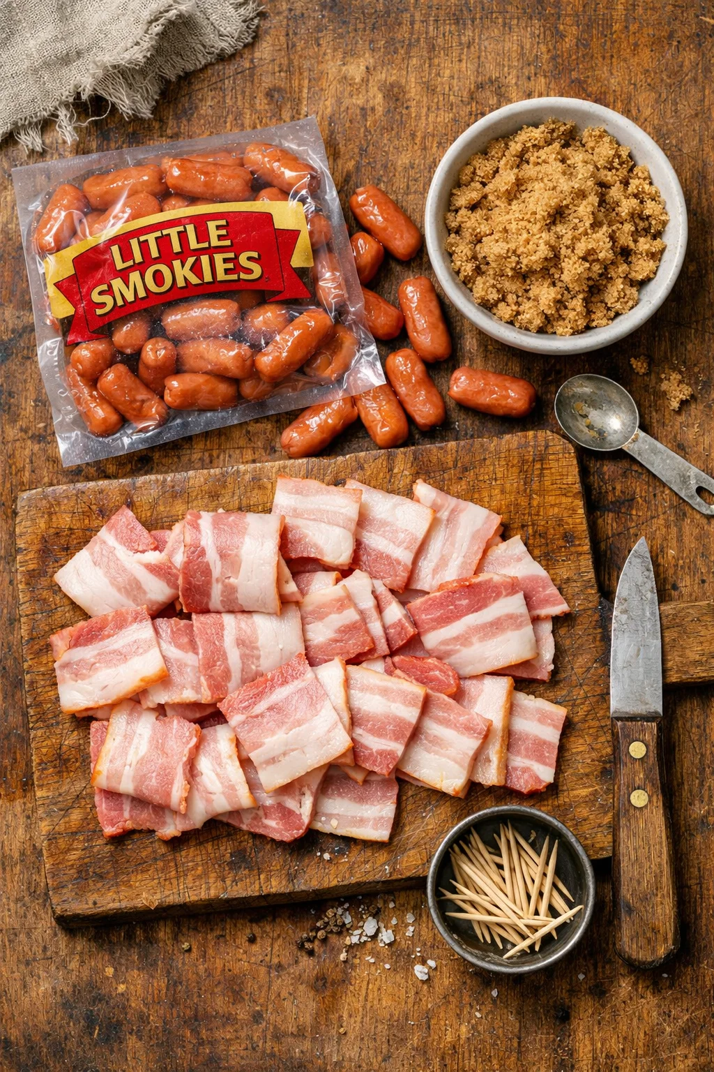 BACON WRAPPED SMOKIES