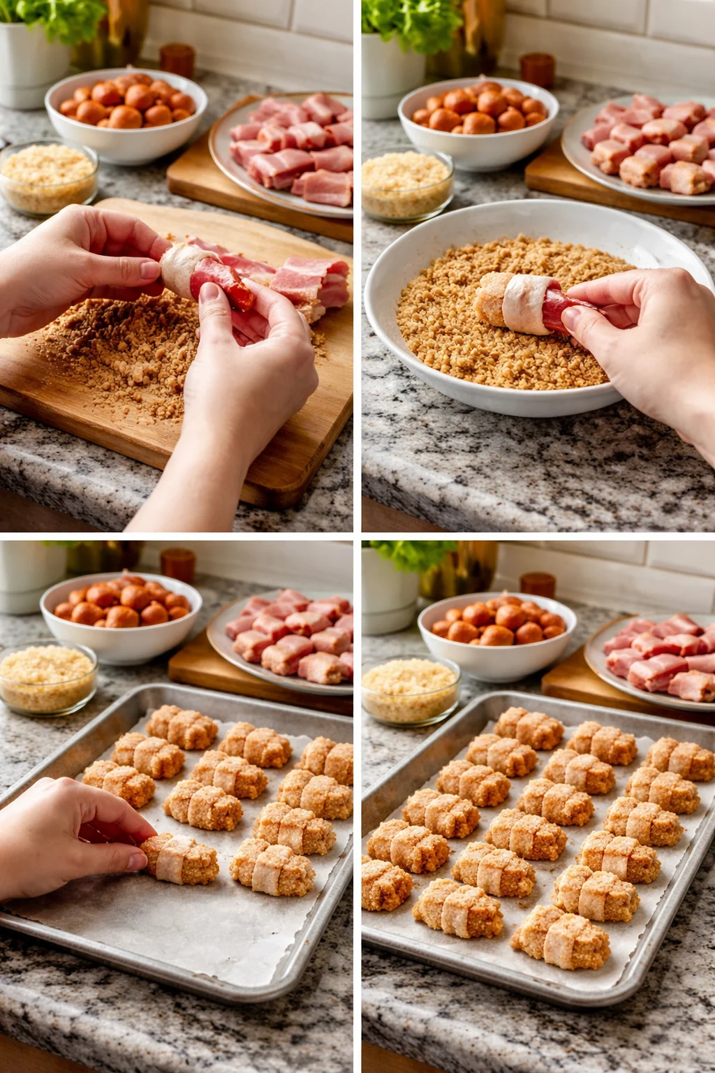 BACON WRAPPED SMOKIES