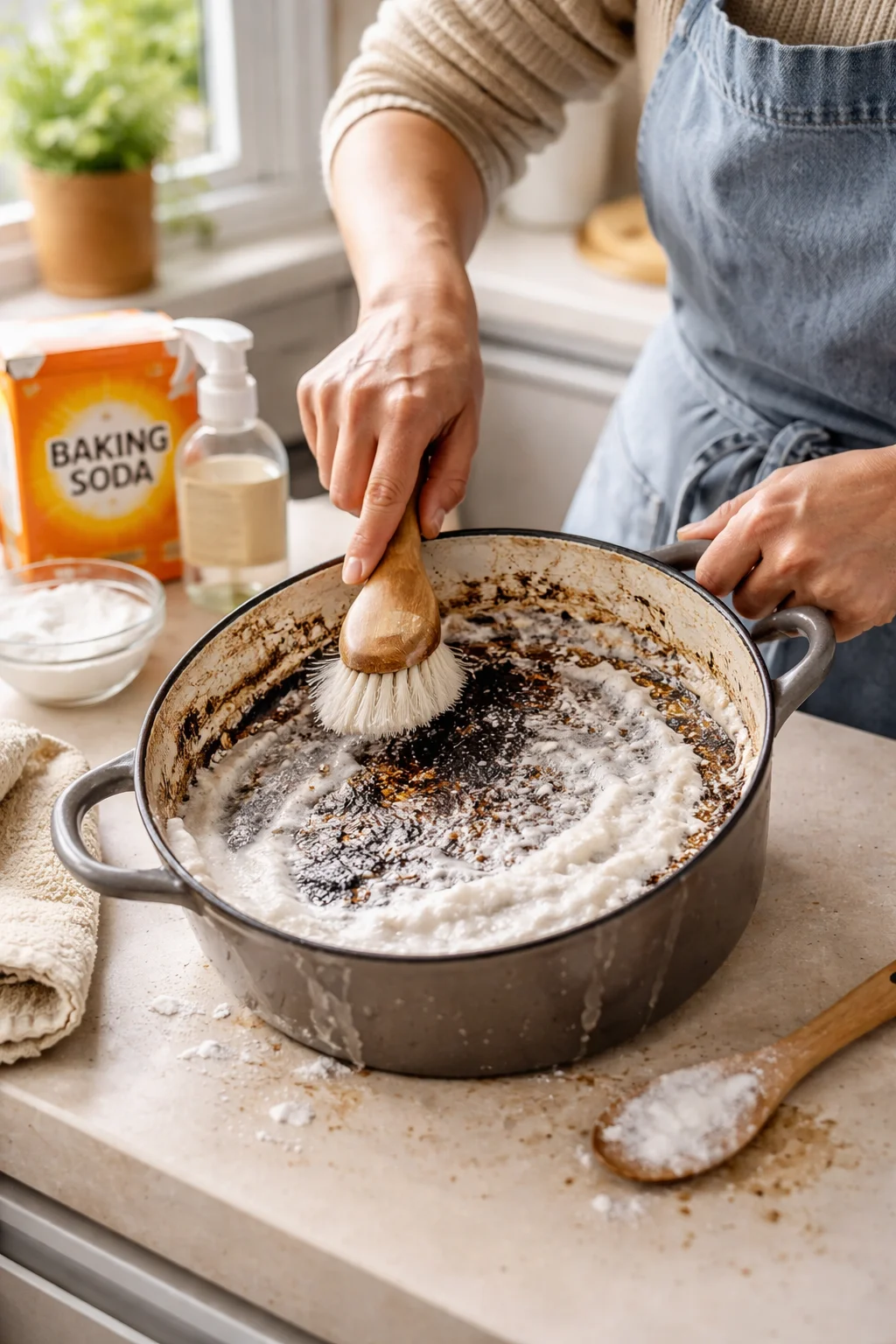 Baking Soda Paste: Your Secret Weapon Against Burnt Pots