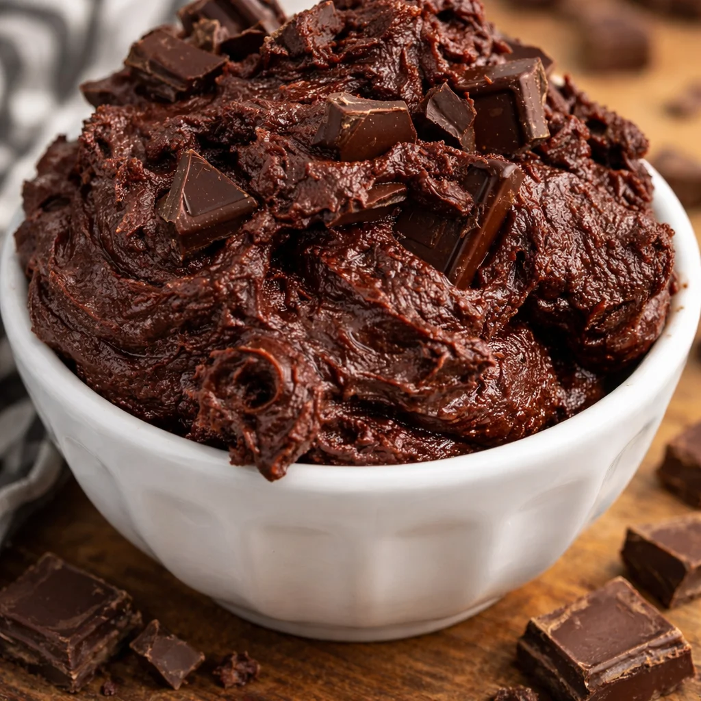 Delicious brownie batter dessert bowl showcasing rich chocolate flavors and toppings.