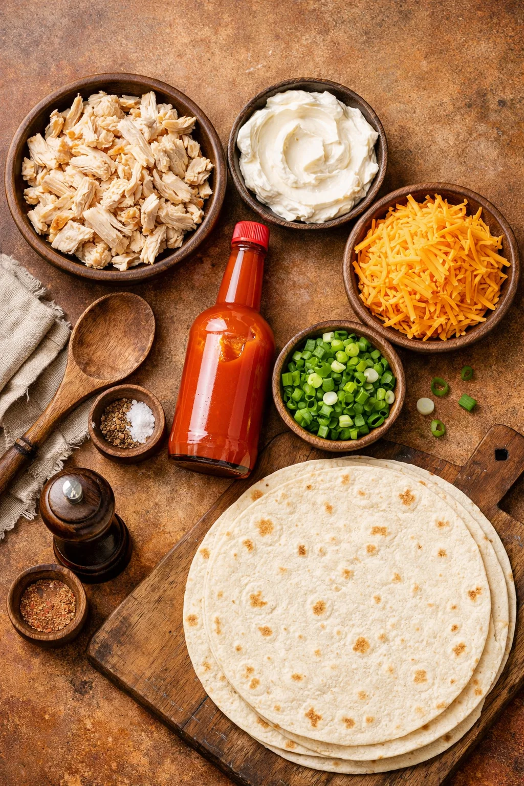 BUFFALO CHICKEN ROLL-UPS