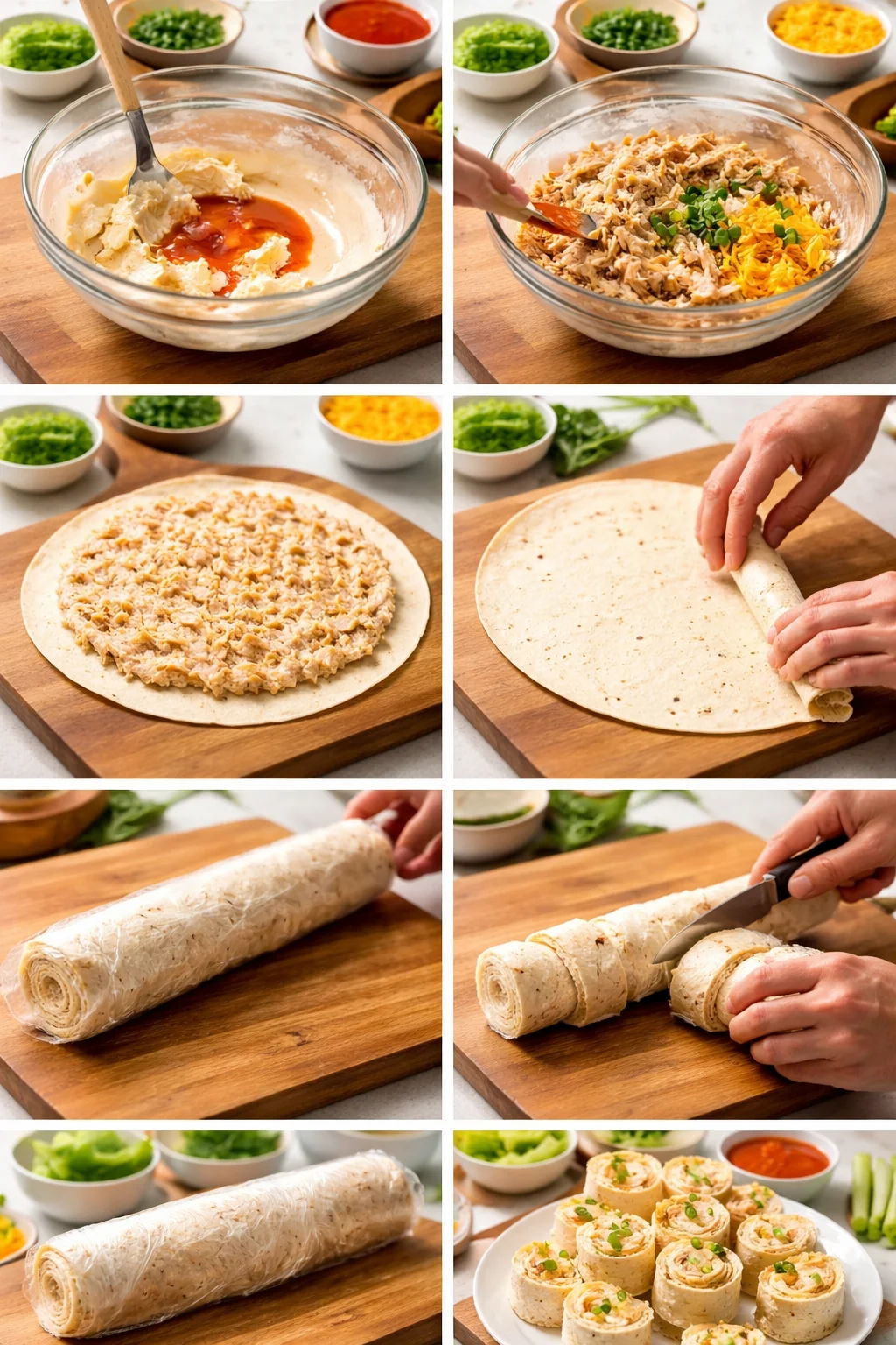 BUFFALO CHICKEN ROLL-UPS