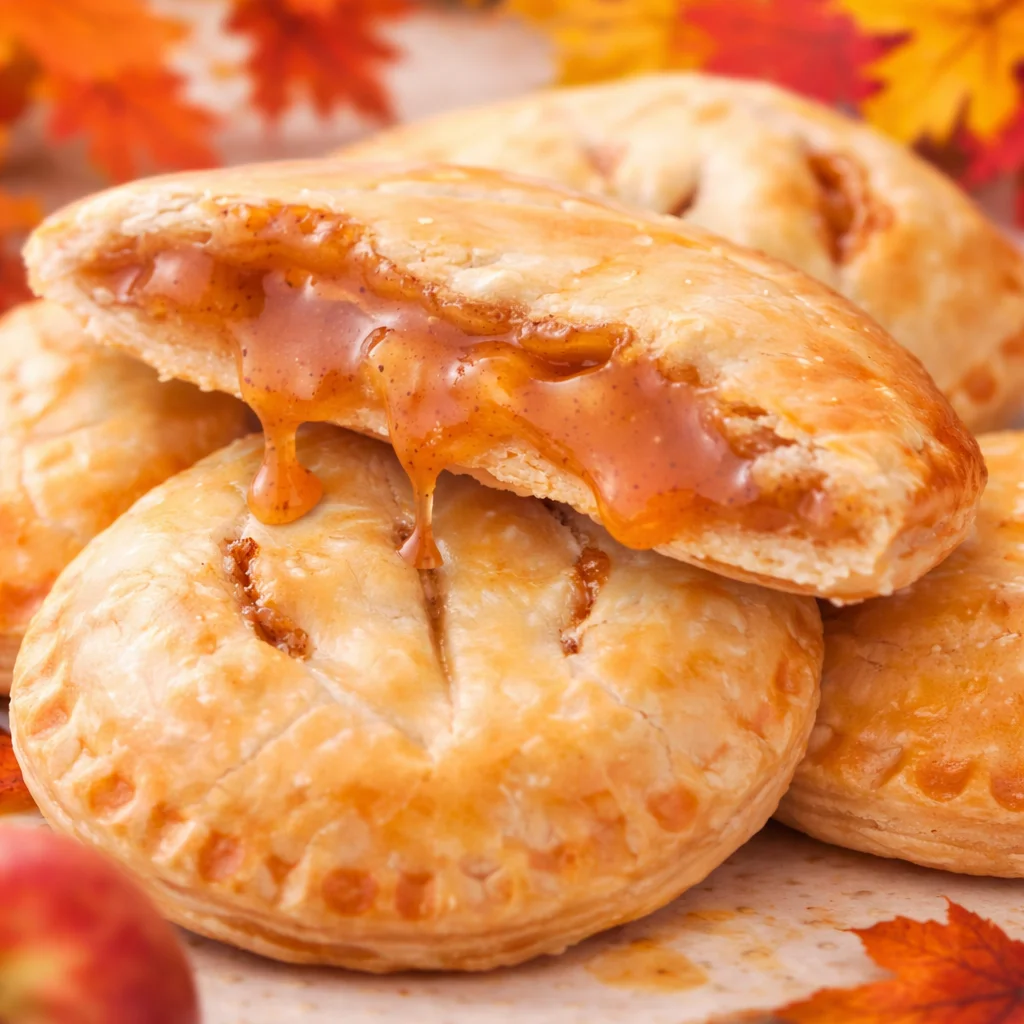 Delicious Caramel Apple Hand Pies with flaky crust and salted caramel filling.