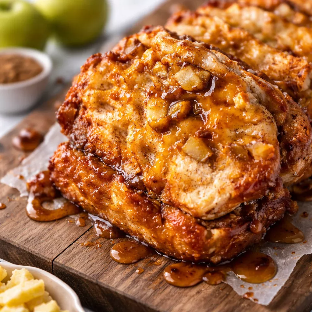 Delicious Caramel Apple Pull Apart Bread with gooey caramel and apple filling
