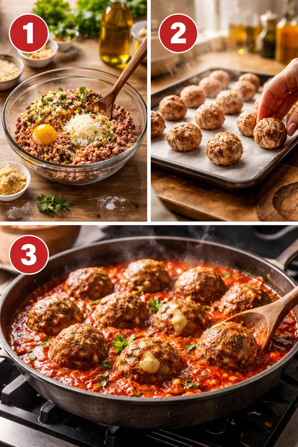 Cheese Stuffed Meatballs