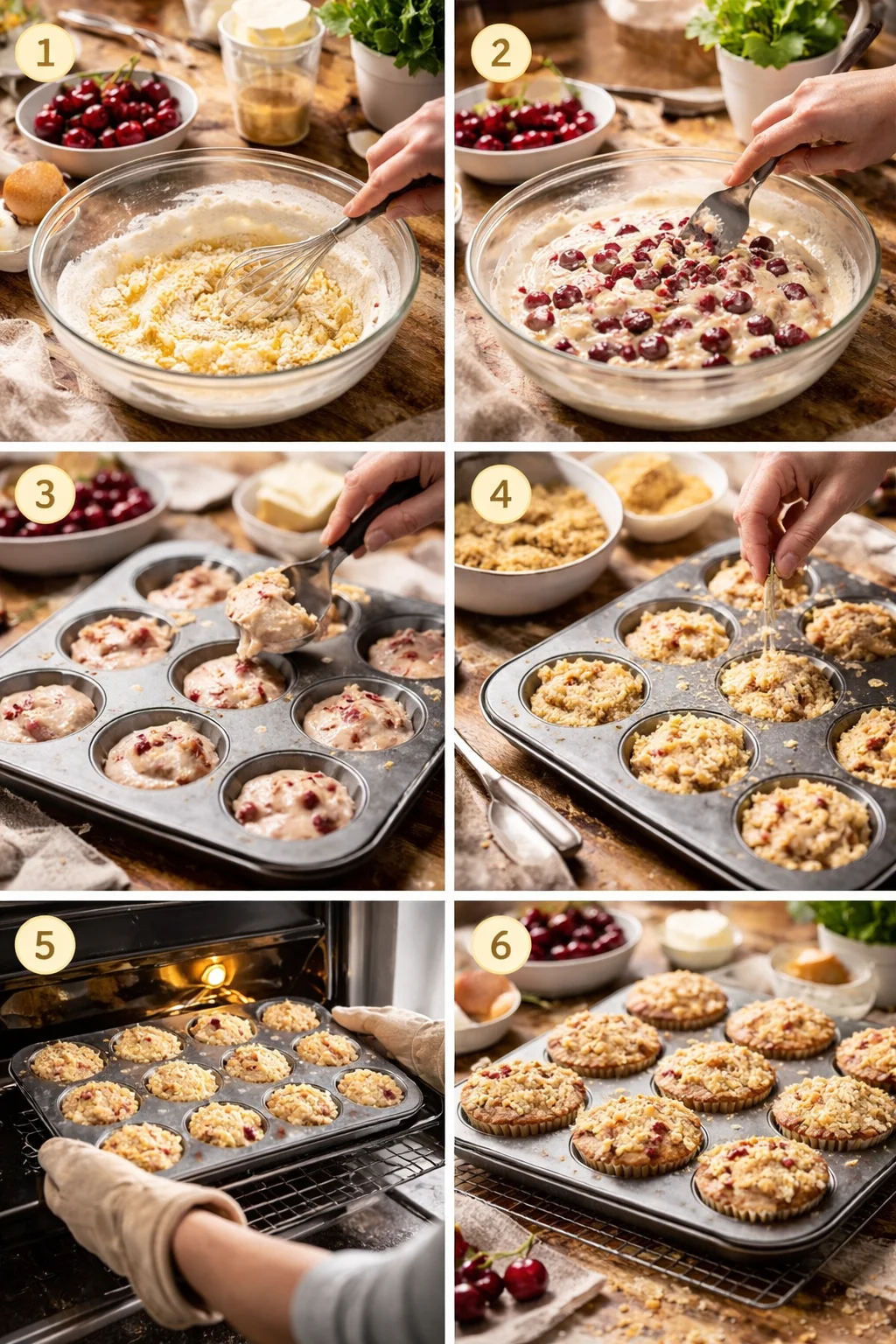 CHERRY COBBLER MUFFINS