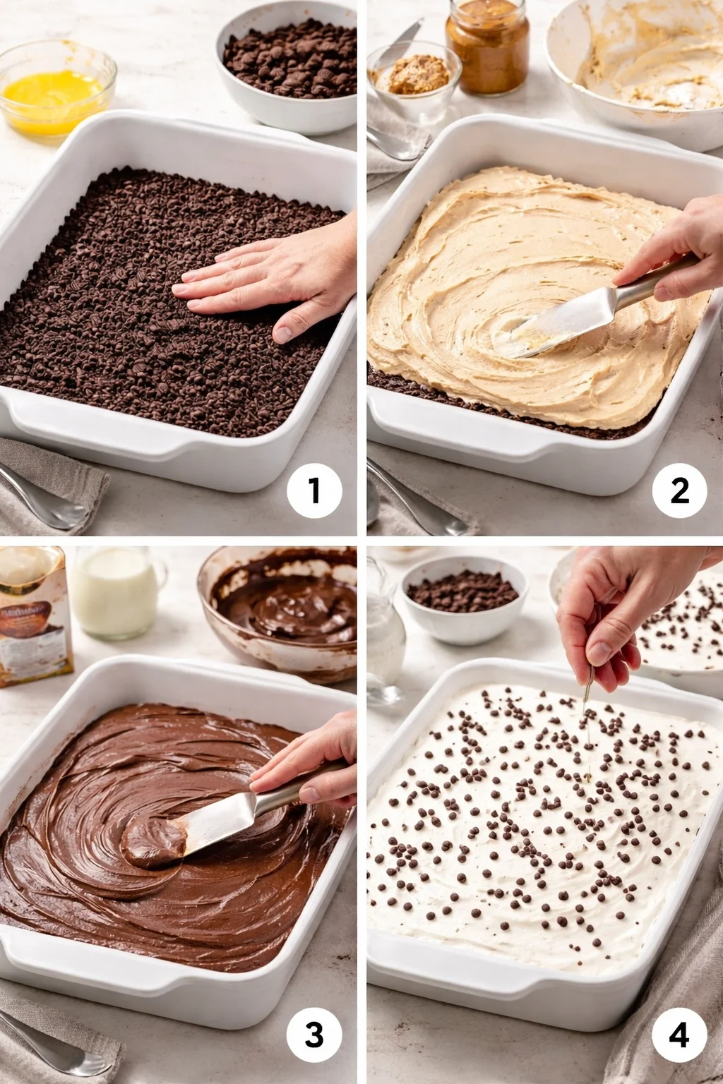 Chocolate Peanut Butter Lasagna