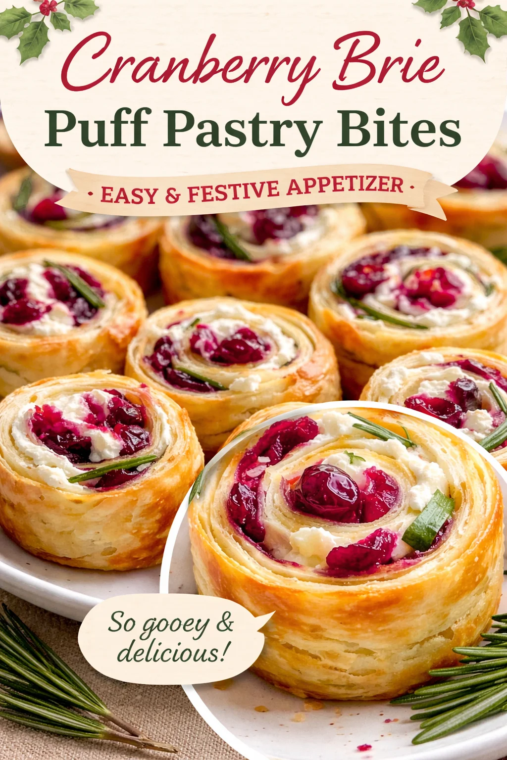 Cranberry Feta Pinwheels with Cream Cheese