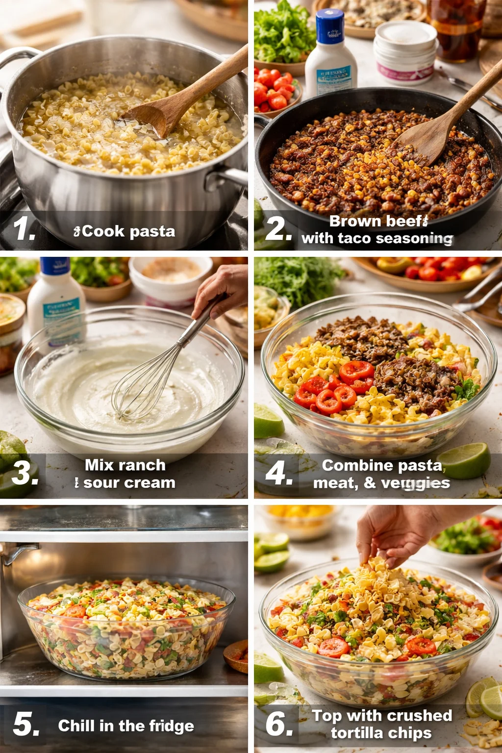 Creamy Ranch Taco Pasta Salad