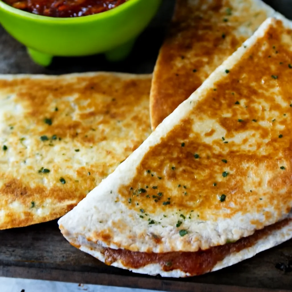 Crispy Refried Bean Tacos with creamy filling and fresh toppings