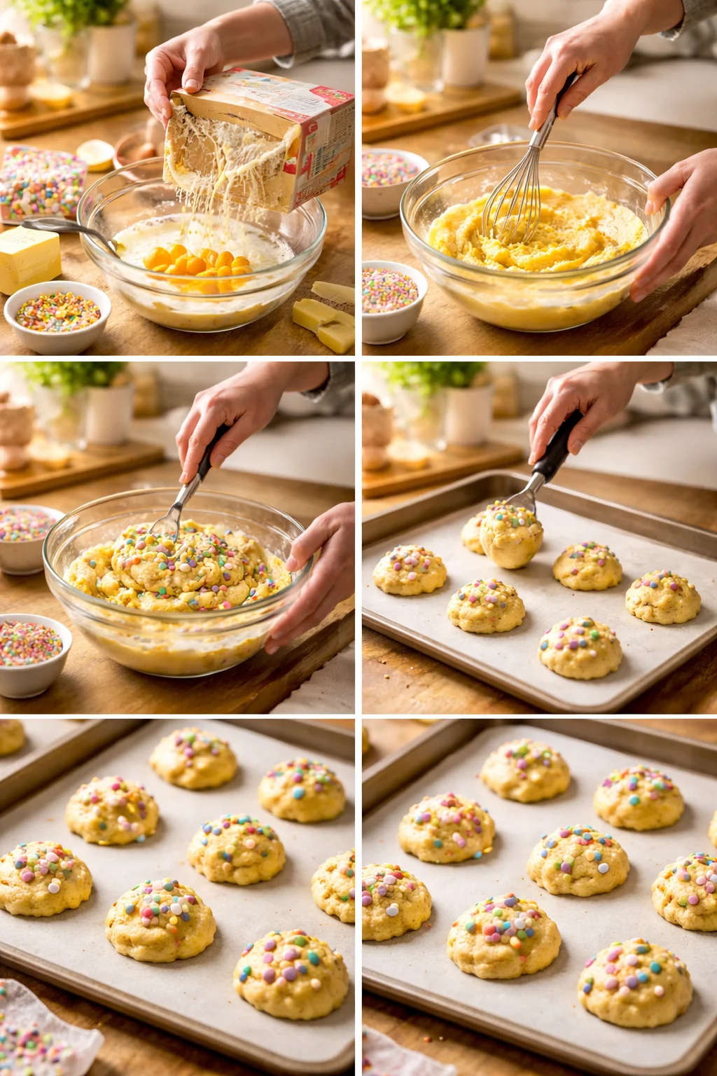 Easter Cake Mix Cookies