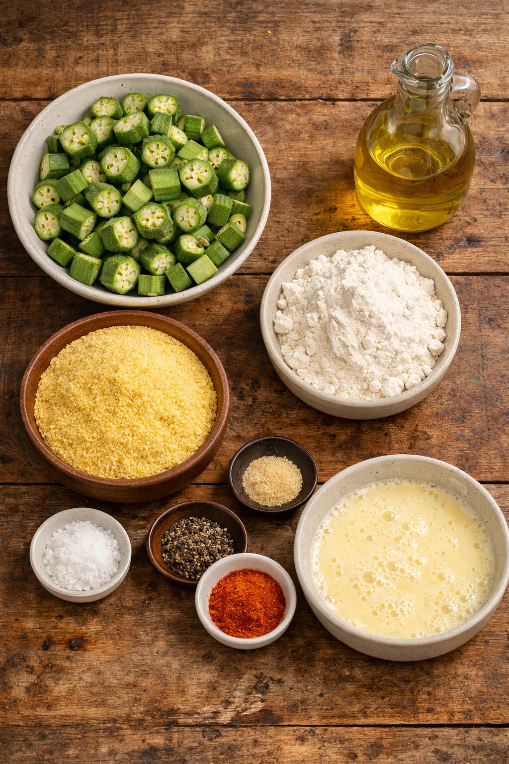 Fried Okra in Cornmeal