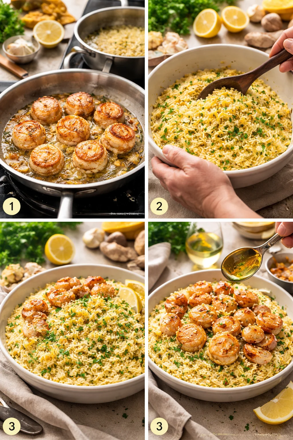 Garlic Butter Lobster and Scallops