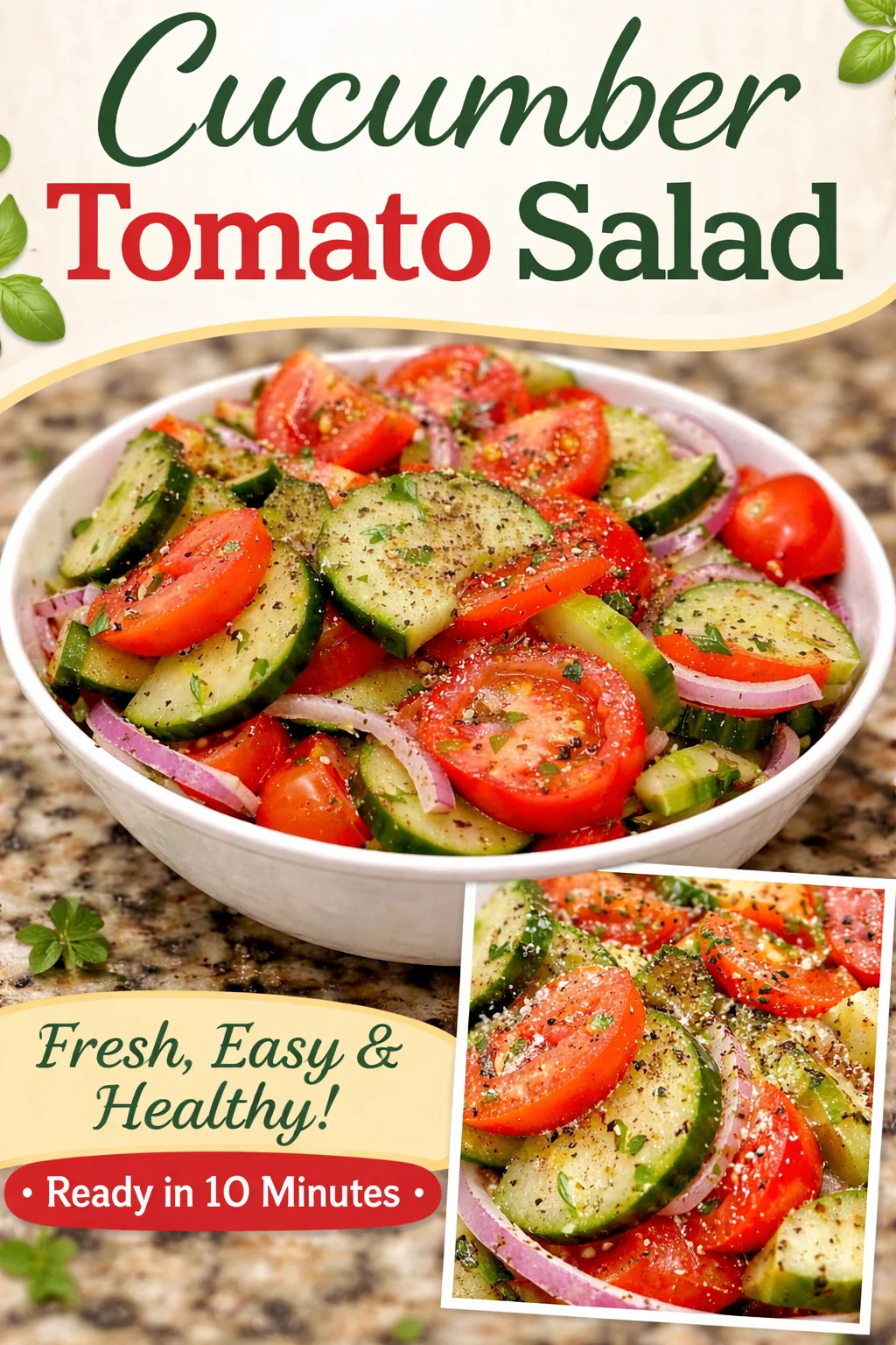 Marinated Cucumbers, Onions, and Tomatoes