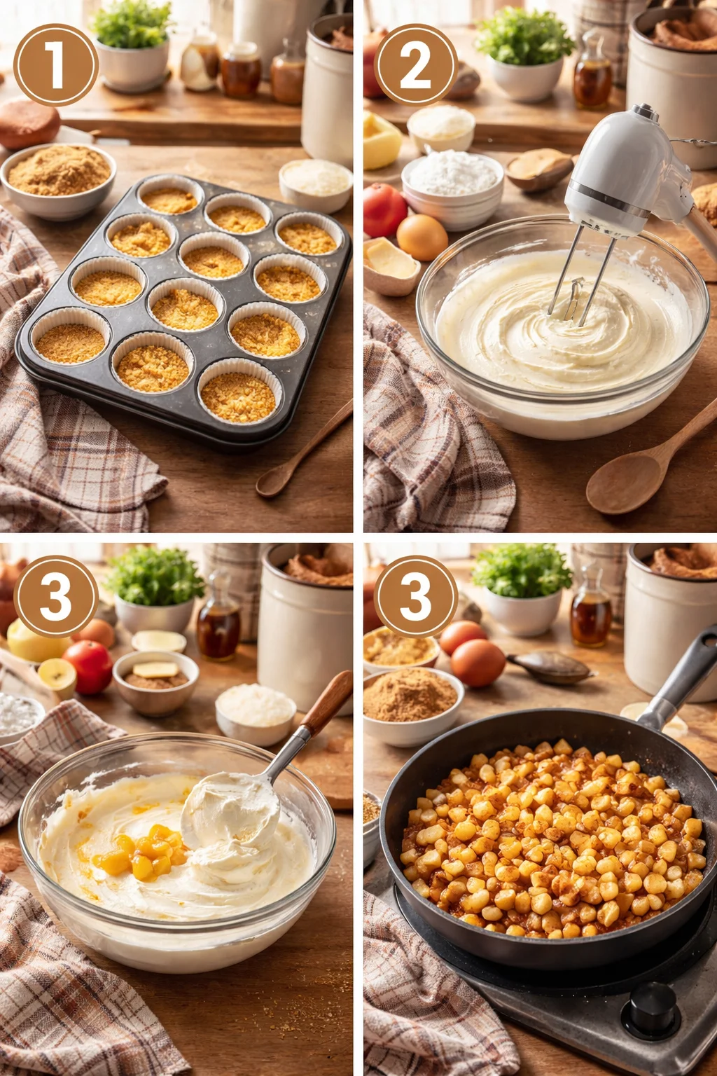 Mini Apple Cheesecakes