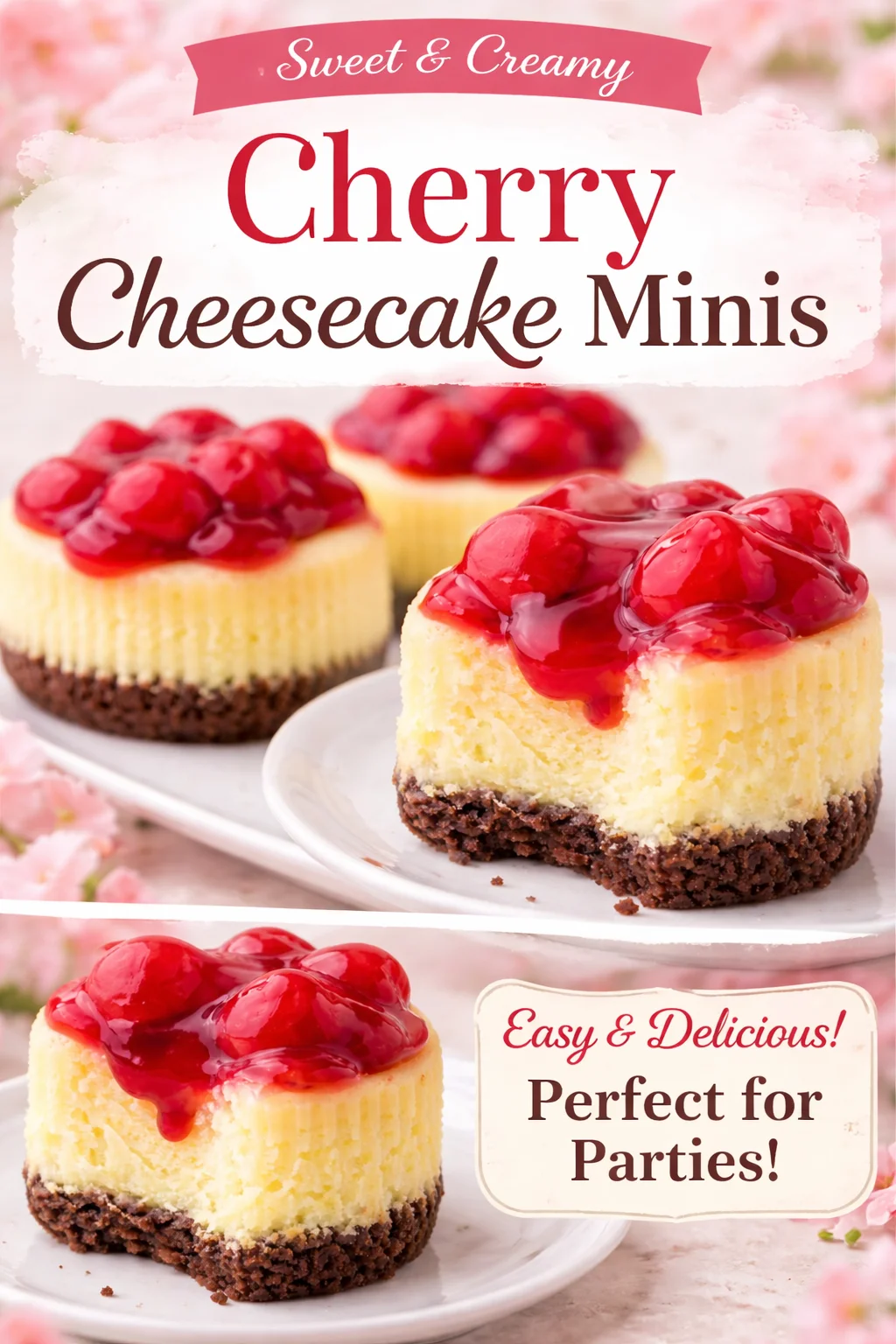 MINI CHERRY CHEESECAKES