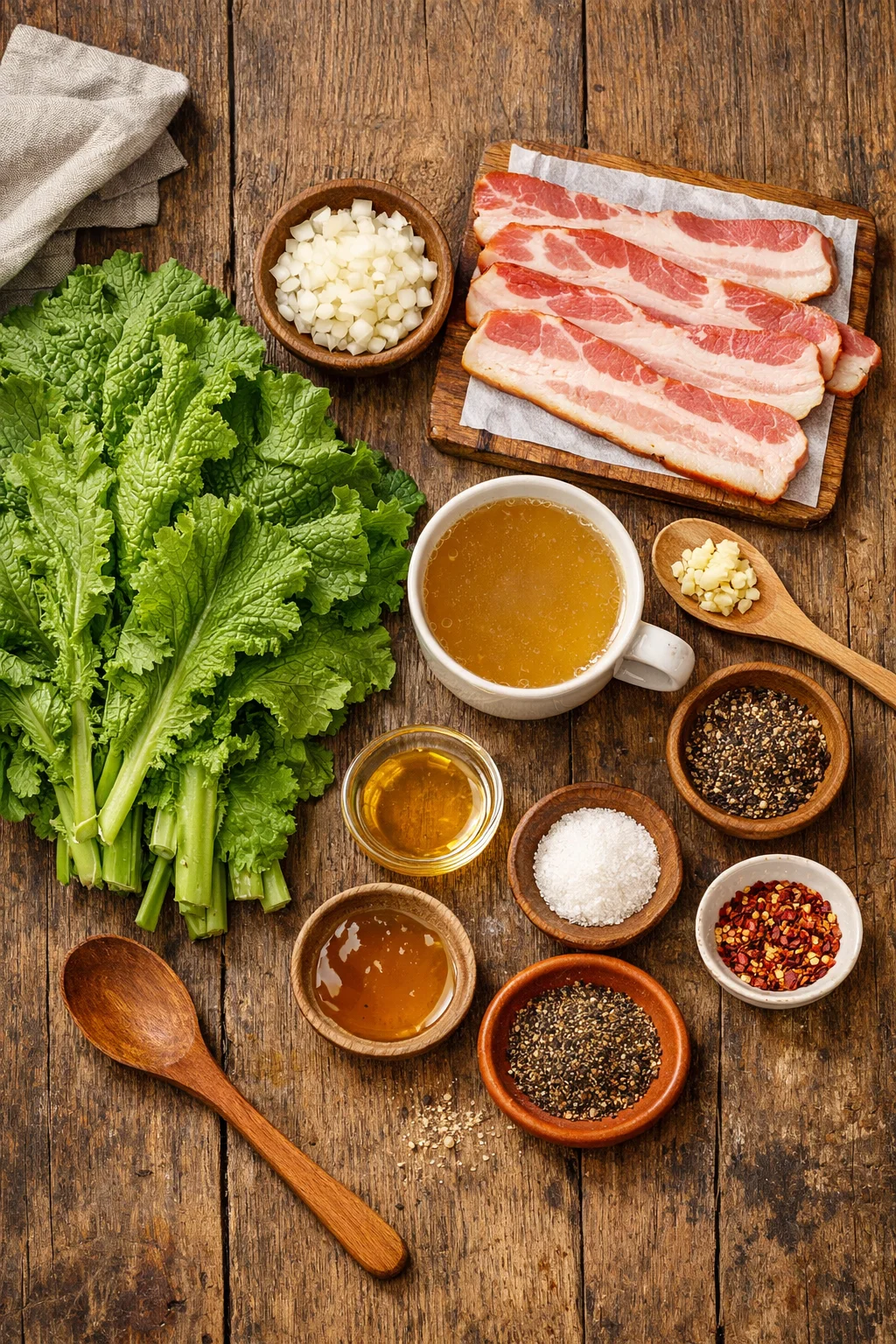 Mustard Greens with Bacon