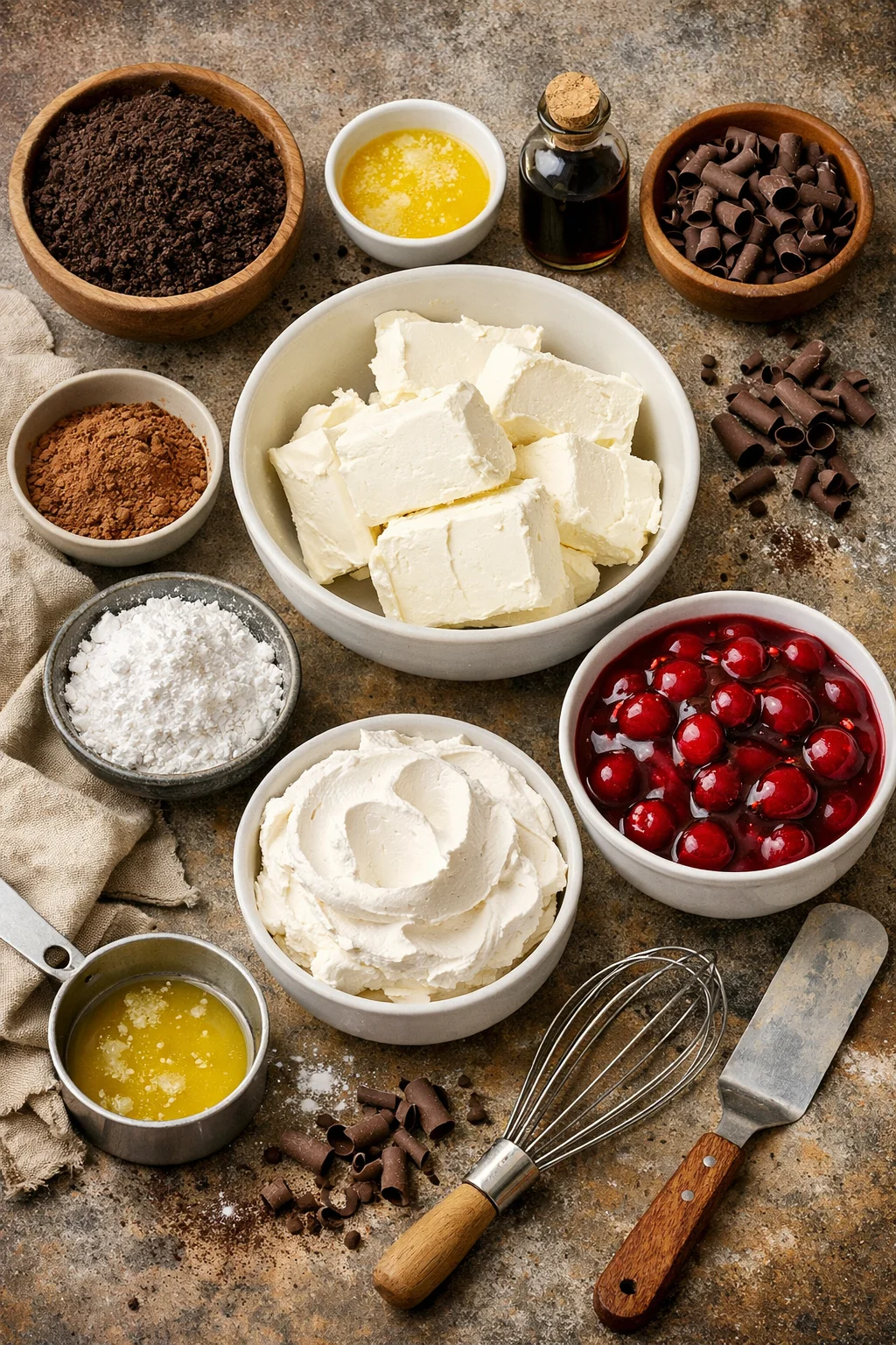 NO-BAKE CHOCOLATE CHERRY CHEESECAKE