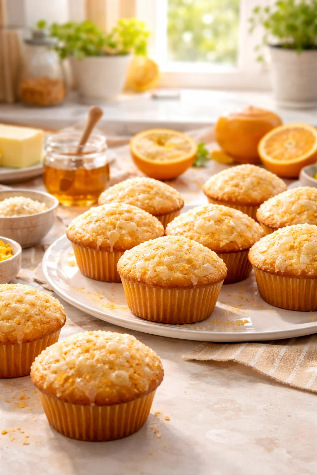 orange vanilla buttermilk muffins