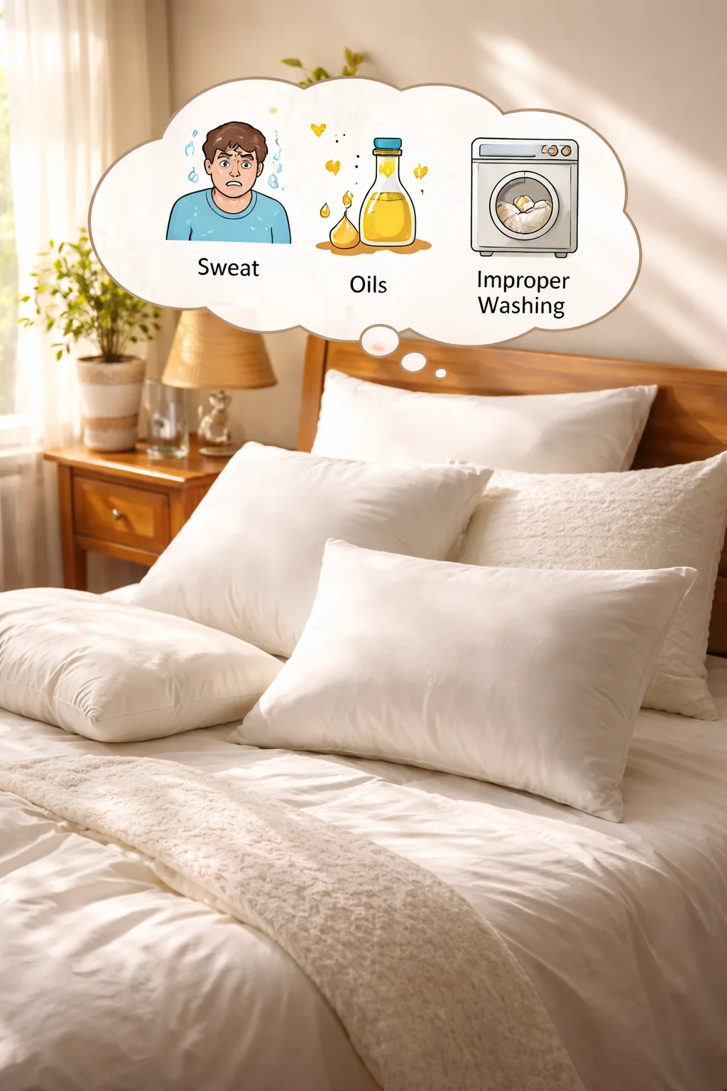 ow to Properly Wash and Restore Yellowing Pillows