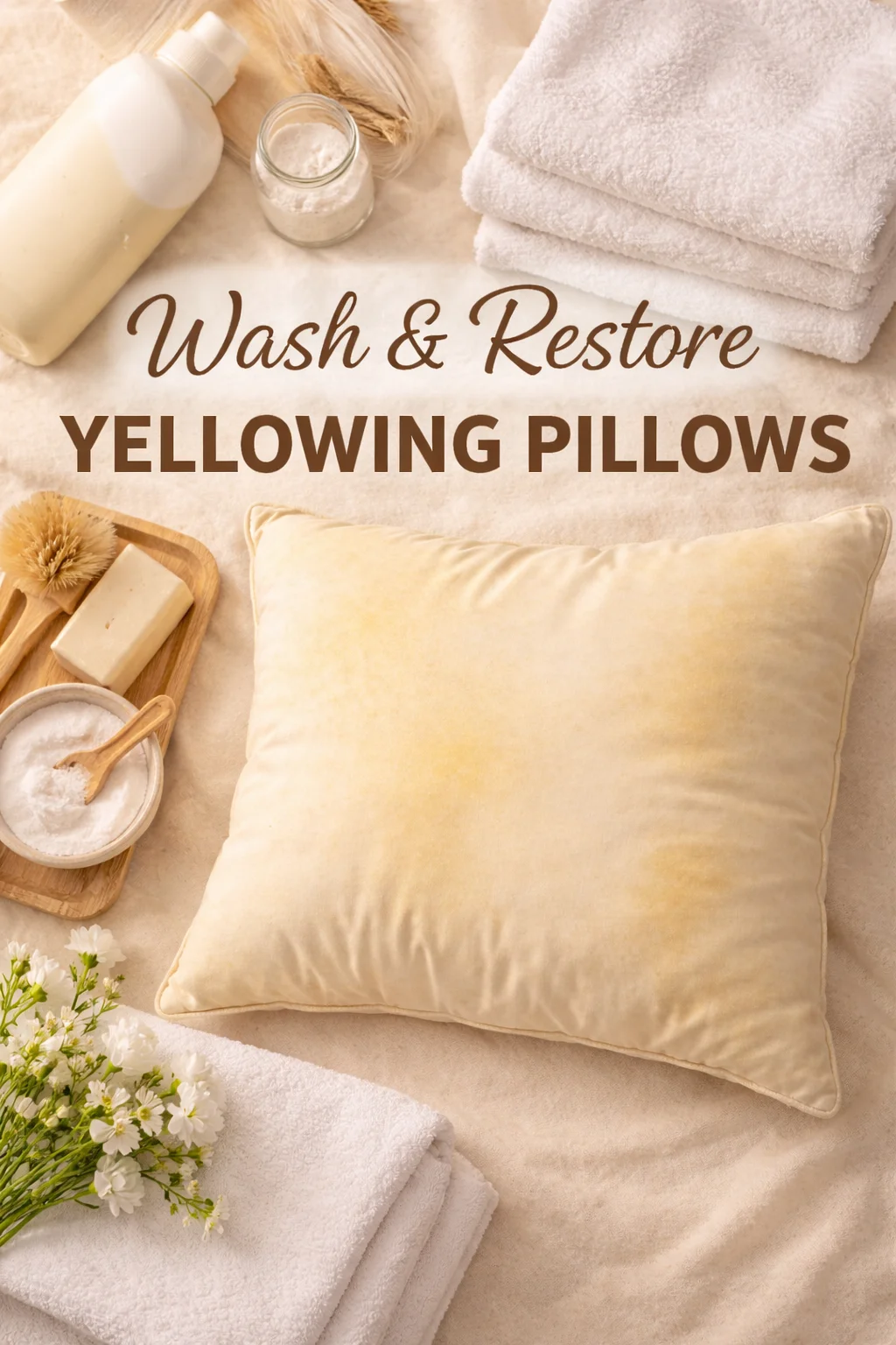 ow to Properly Wash and Restore Yellowing Pillows