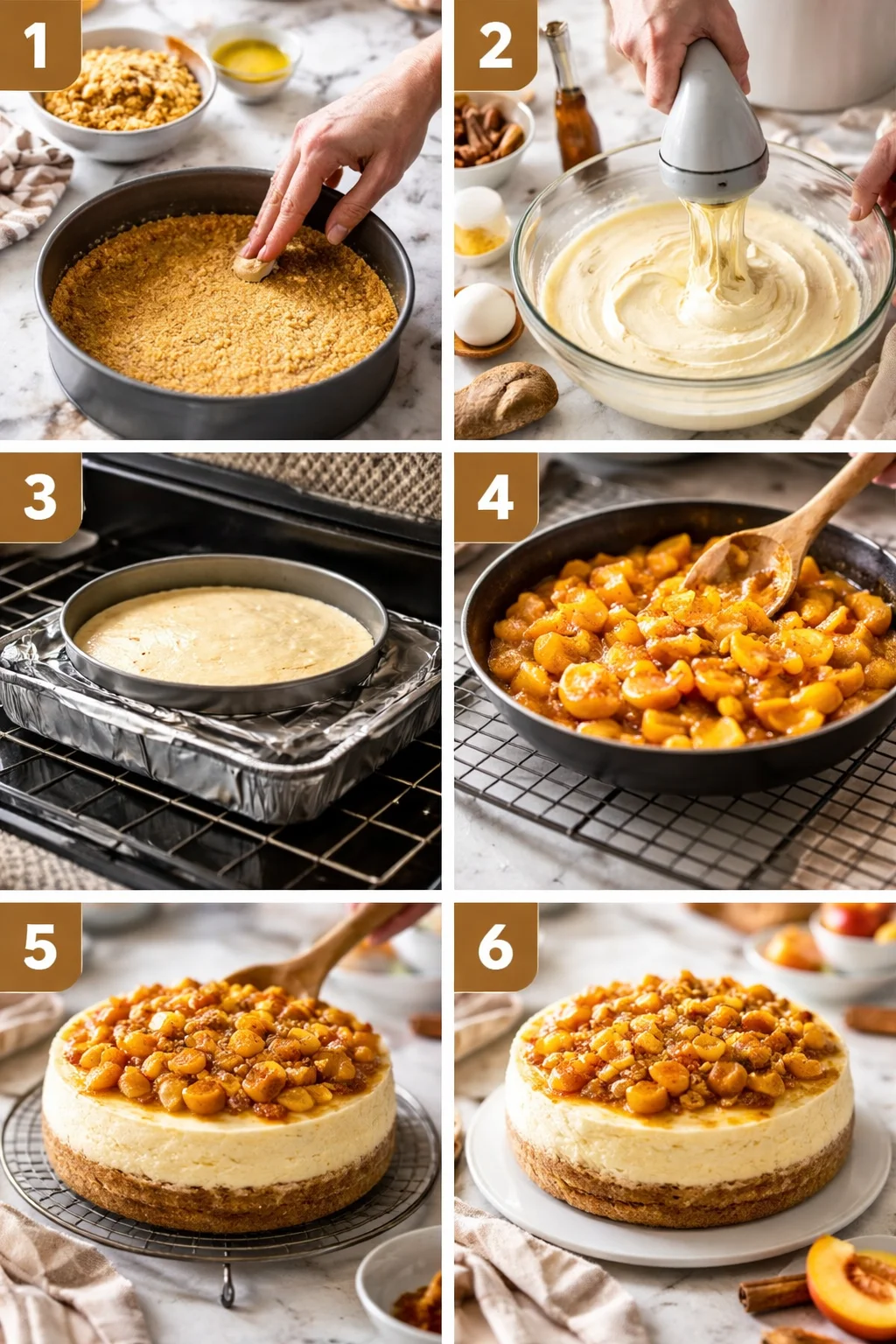 Peach Cobbler Cheesecake