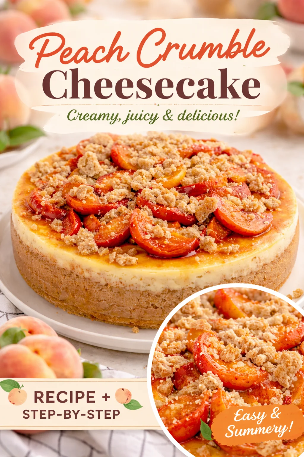 Peach Cobbler Cheesecake