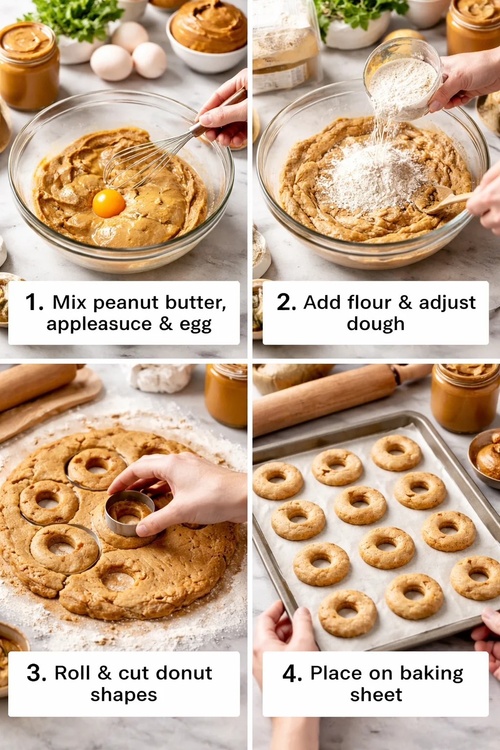 Peanut Butter Dog Donuts