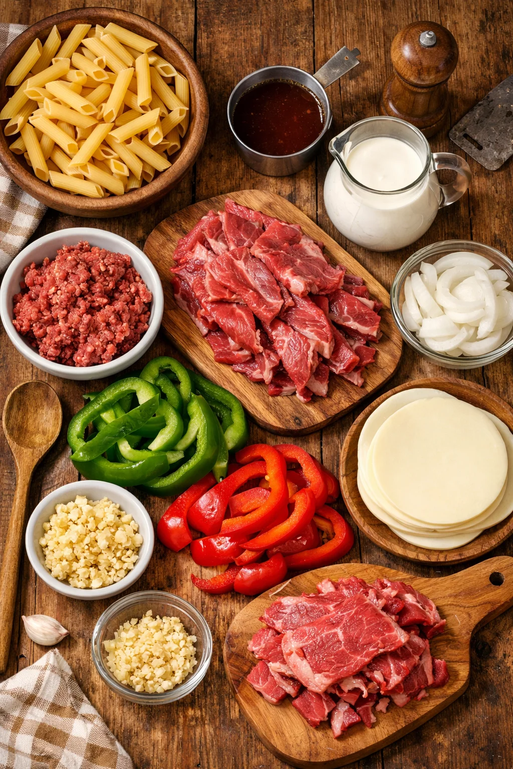 Philly Cheesesteak Pasta