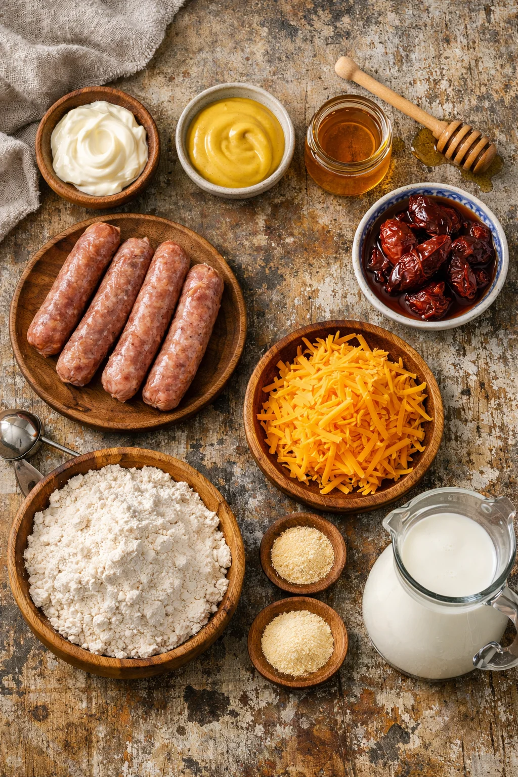 Sausage Balls with Chipotle Honey Mustard Dip