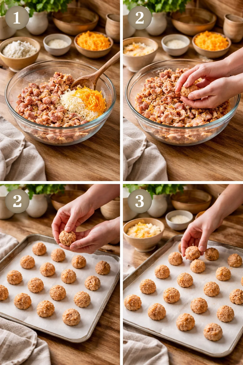 Sausage Balls with Chipotle Honey Mustard Dip