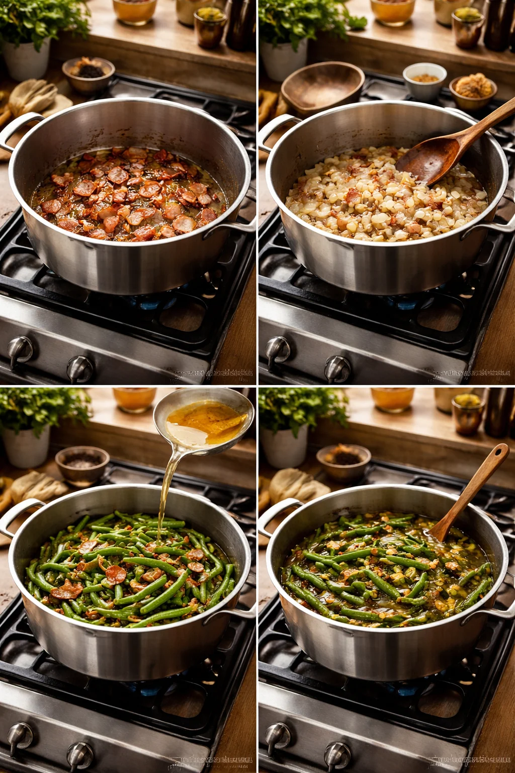 SOUTHERN SMOTHERED GREEN BEANS