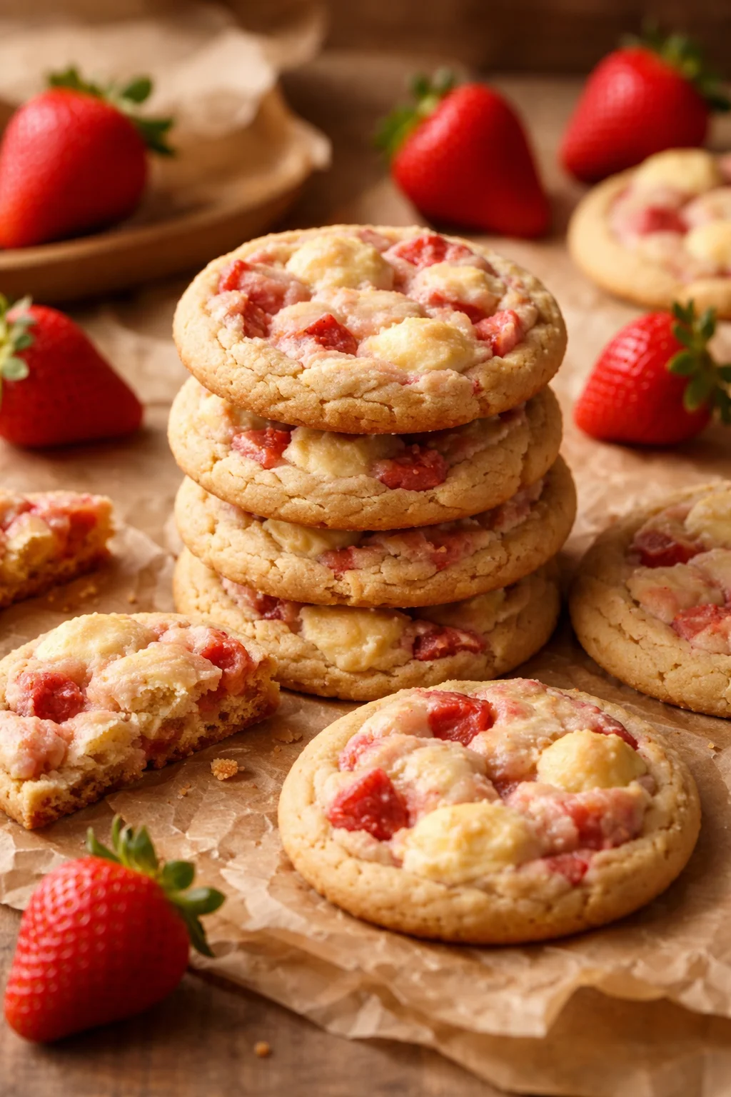 Strawberry Cheesecake Cookies